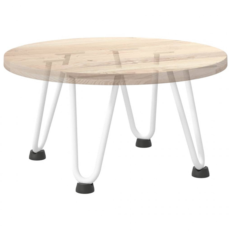 Nogi do stolika kawowego w kształcie spinki do włosów 4 szt. Białe 20 cm Stal lite