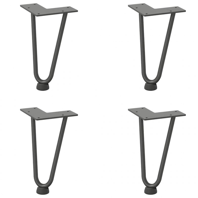 Nogi do stolika kawowego 4 szt. Antracyt 20 cm Stal lite