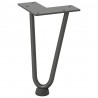 Nogi do stolika kawowego 4 szt. Antracyt 20 cm Stal lite