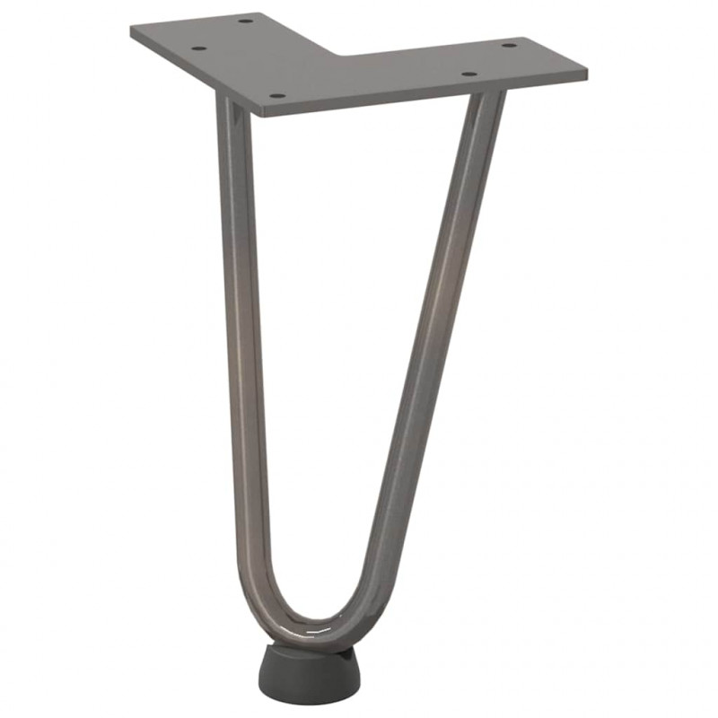 Nogi do stolika kawowego z szpilkami 4 szt. Naturalna stal 20 cm Solidna stal