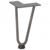 Nogi do stolika kawowego z szpilkami 4 szt. Naturalna stal 20 cm Solidna stal