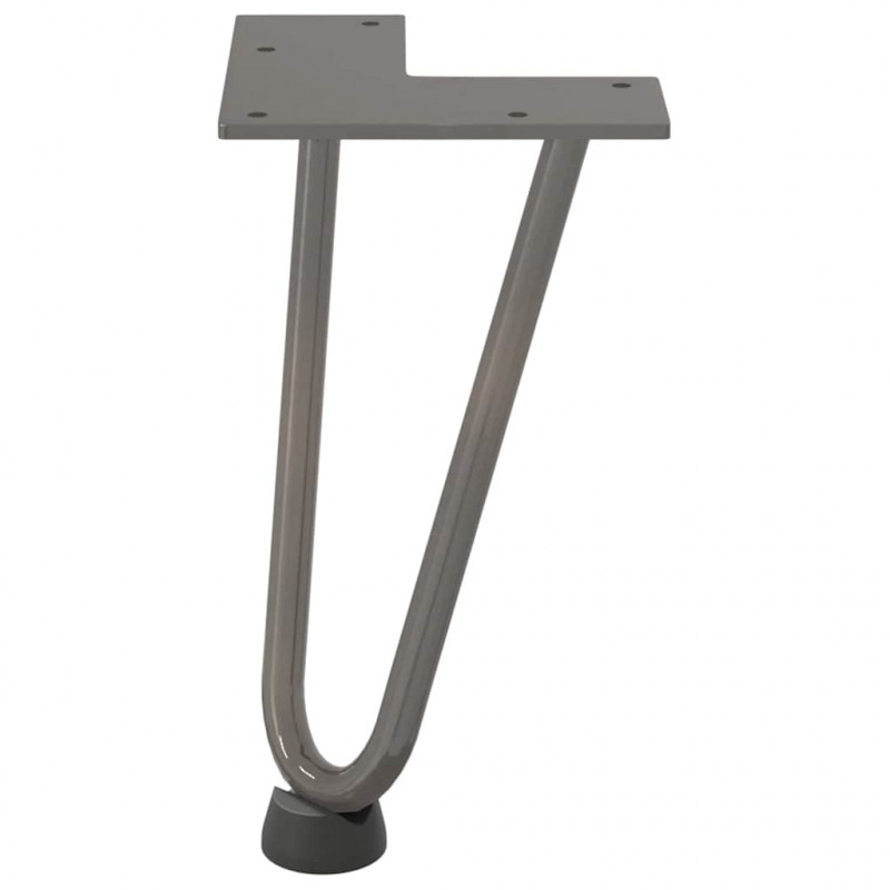 Nogi do stolika kawowego z szpilkami 4 szt. Naturalna stal 20 cm Solidna stal