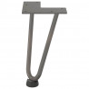Nogi do stolika kawowego z szpilkami 4 szt. Naturalna stal 20 cm Solidna stal