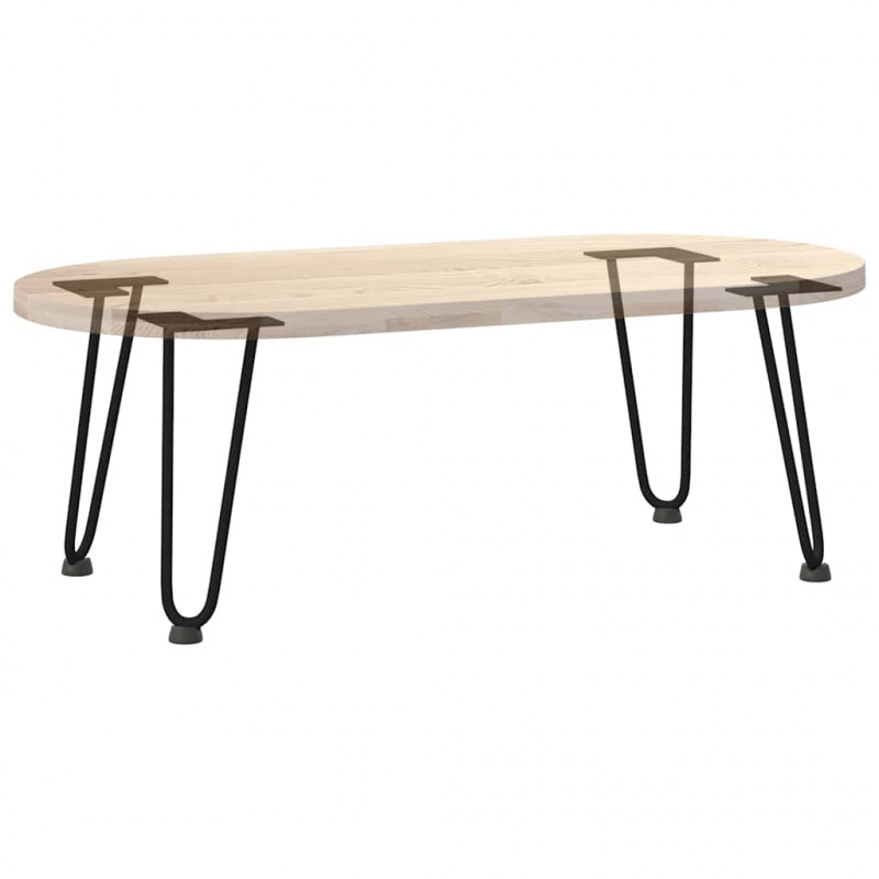 Nogi do stolika kawowego w kształcie spinki do włosów 4 szt. Czarne 30 cm Stal lite