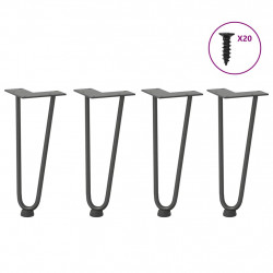 Nogi do stolika kawowego 4 szt. Antracyt 30 cm Stal lite