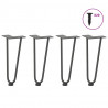 Nogi do stolika kawowego 4 szt. Antracyt 30 cm Stal lite