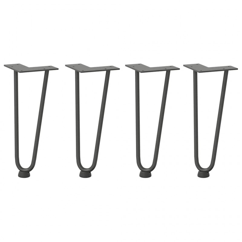 Nogi do stolika kawowego 4 szt. Antracyt 30 cm Stal lite