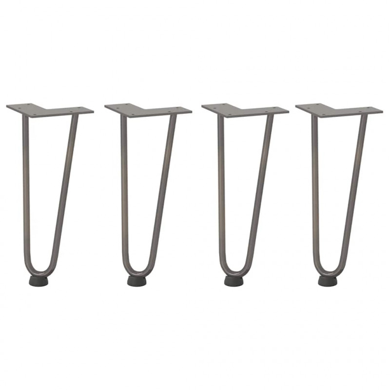 Nogi do stolika kawowego 4 szt. Naturalna stal 30 cm Solidna stal