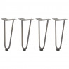 Nogi do stolika kawowego 4 szt. Naturalna stal 30 cm Solidna stal
