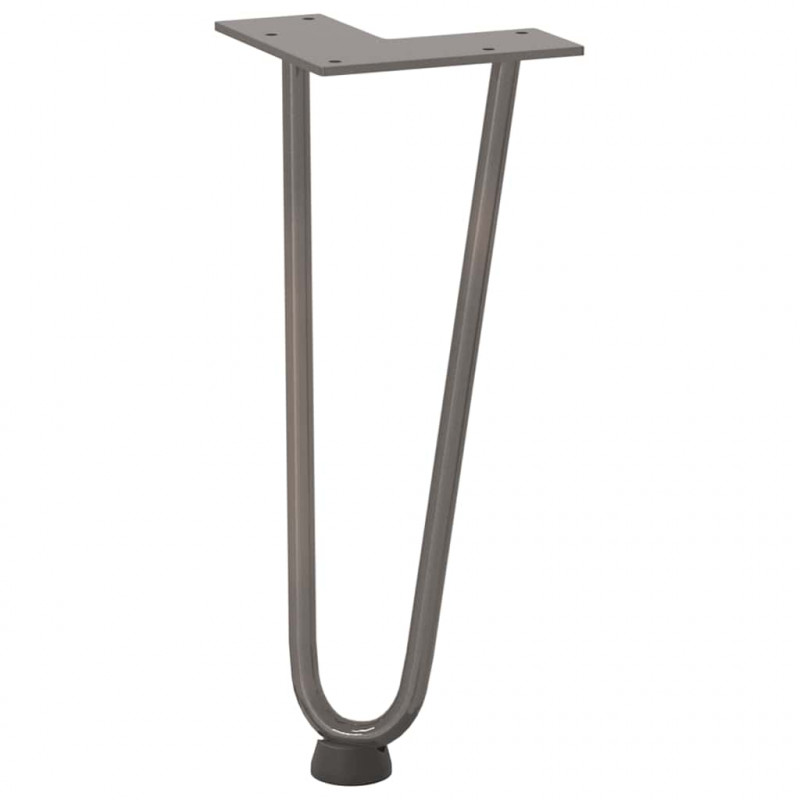 Nogi do stolika kawowego 4 szt. Naturalna stal 30 cm Solidna stal