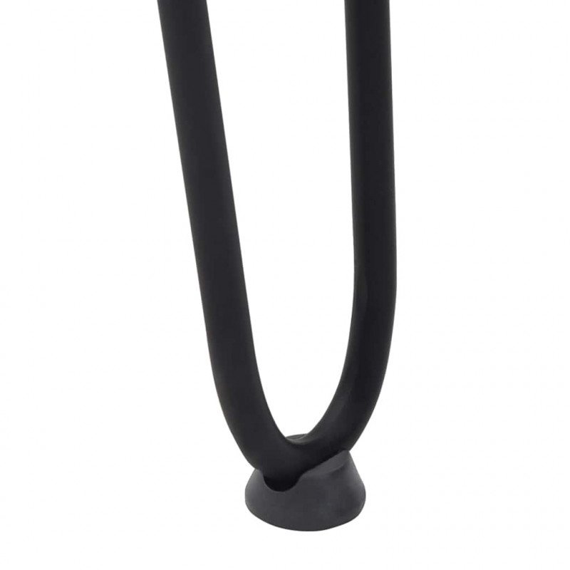 Nogi do stolika kawowego w kształcie spinki do włosów 4 szt. Czarne 42 cm Stal lite