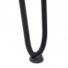 Nogi do stolika kawowego w kształcie spinki do włosów 4 szt. Czarne 42 cm Stal lite
