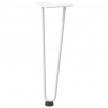 Nogi do stolika kawowego w kształcie spinki do włosów 4 szt. Białe 42 cm Stal lite