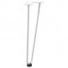 Nogi do stolika kawowego w kształcie spinki do włosów 4 szt. Białe 42 cm Stal lite