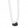 Nogi do stolika kawowego w kształcie spinki do włosów 4 szt. Białe 42 cm Stal lite
