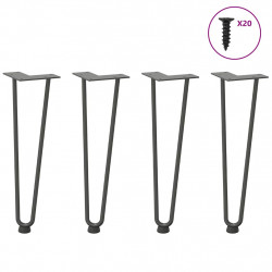 Nogi do stolika kawowego 4 szt. Antracyt 42 cm Stal lite