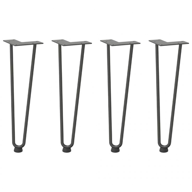 Nogi do stolika kawowego 4 szt. Antracyt 42 cm Stal lite