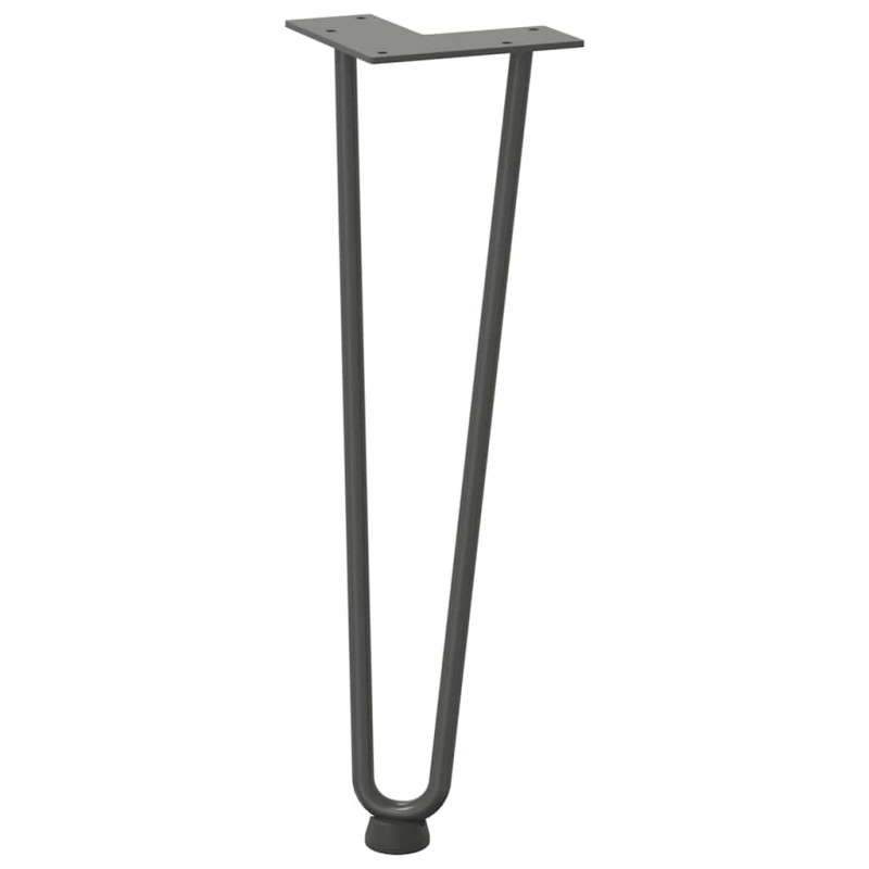 Nogi do stolika kawowego 4 szt. Antracyt 42 cm Stal lite