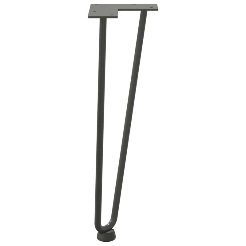 Nogi do stolika kawowego 4 szt. Antracyt 42 cm Stal lite