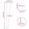 Nogi do stolika kawowego 4 szt. Antracyt 42 cm Stal lite