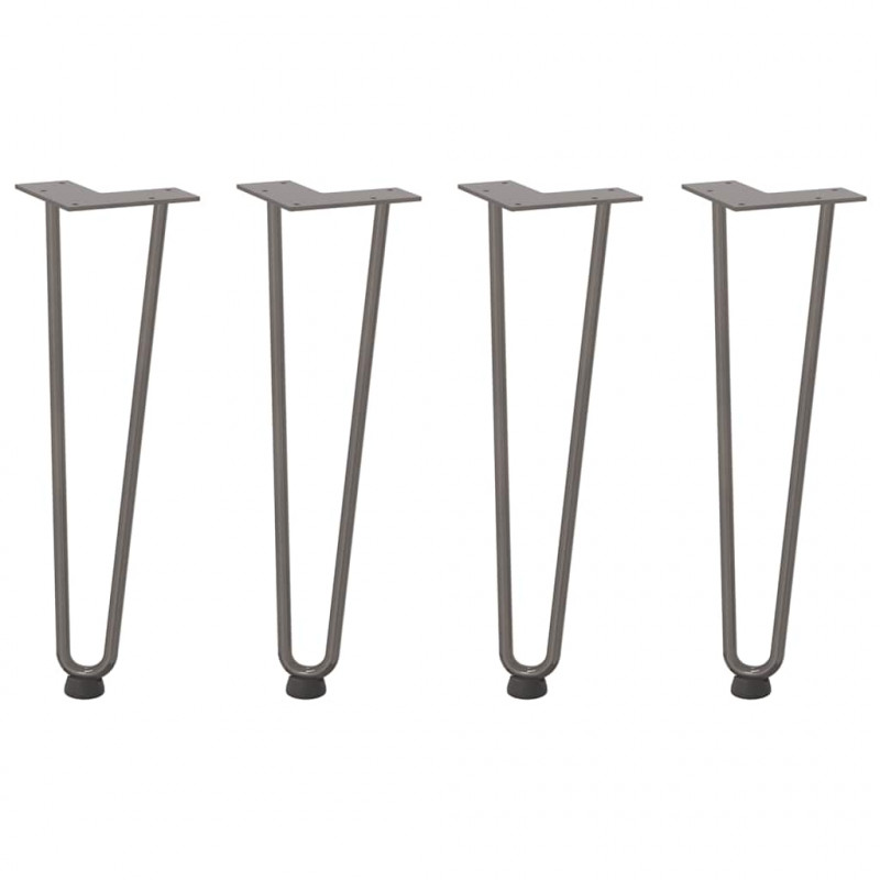 Nogi do stolika kawowego 4 szt. Naturalna stal 42 cm Solidna stal