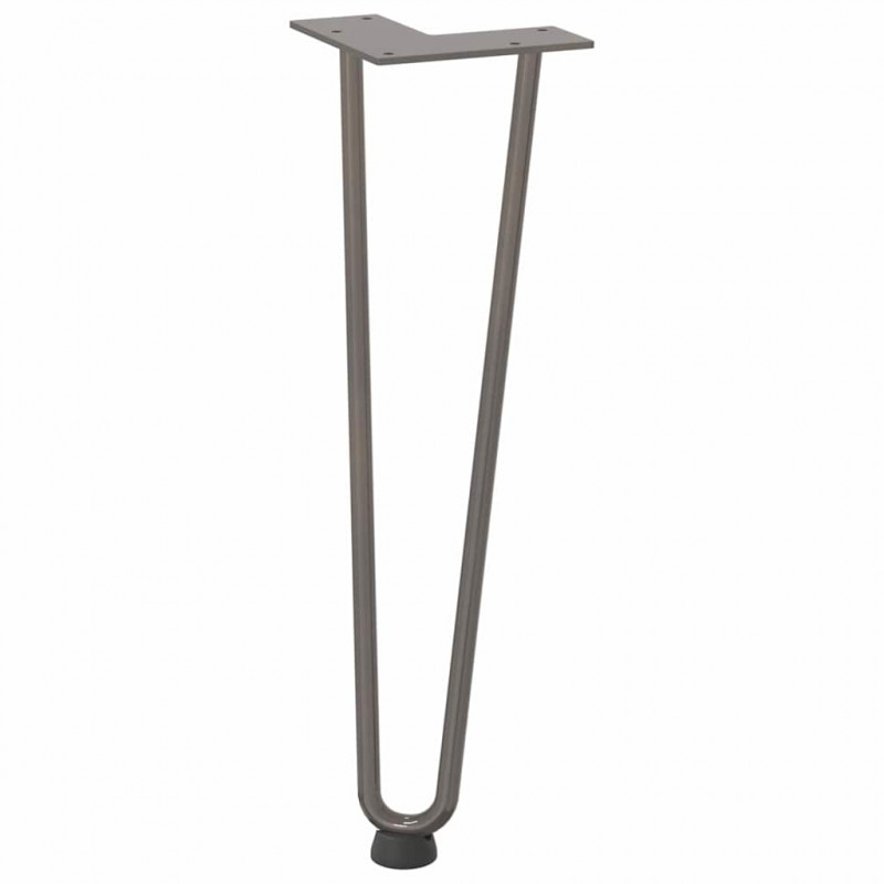 Nogi do stolika kawowego 4 szt. Naturalna stal 42 cm Solidna stal