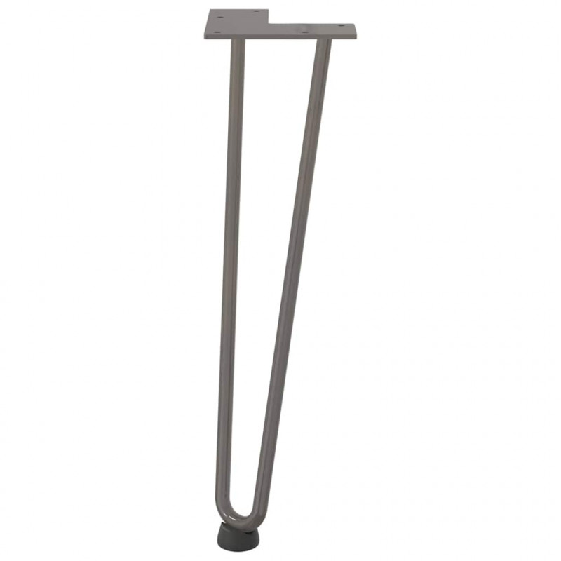 Nogi do stolika kawowego 4 szt. Naturalna stal 42 cm Solidna stal