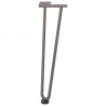 Nogi do stolika kawowego 4 szt. Naturalna stal 42 cm Solidna stal