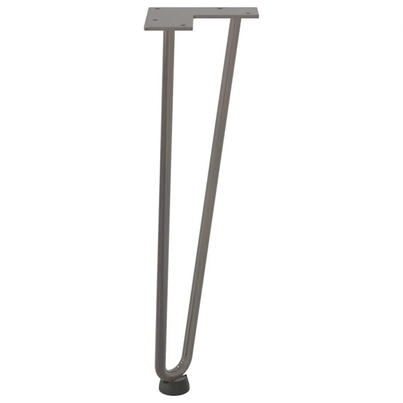 Nogi do stolika kawowego 4 szt. Naturalna stal 42 cm Solidna stal