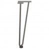 Nogi do stolika kawowego 4 szt. Naturalna stal 42 cm Solidna stal
