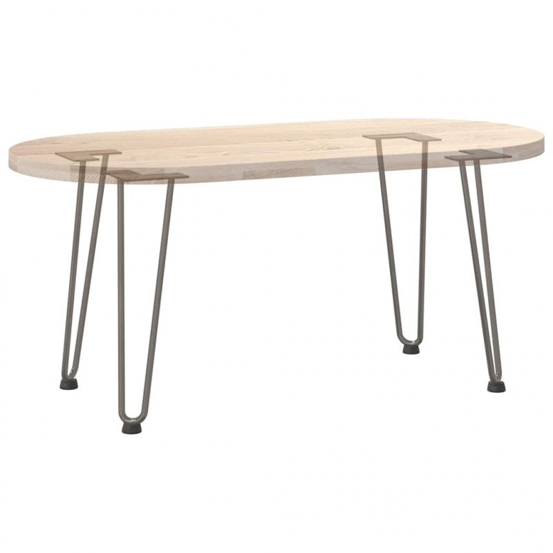 Nogi do stolika kawowego 4 szt. Naturalna stal 42 cm Solidna stal