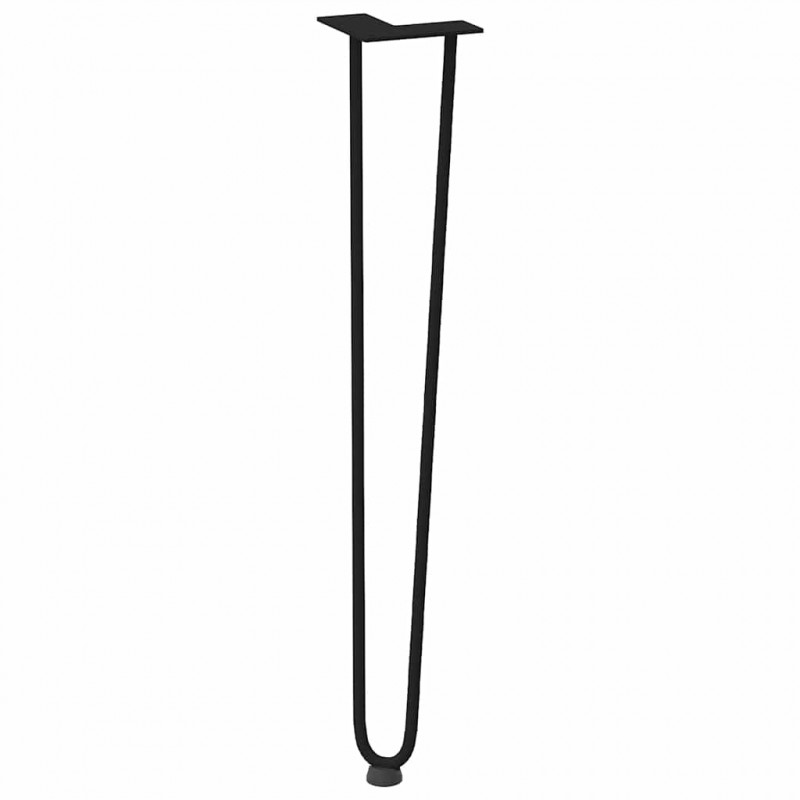 nogi wsuwkowe do stolików konsolowych do stolika konsolowego 4 szt. Czarny 72 cm Stal lite