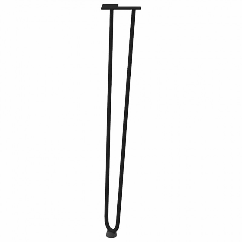nogi wsuwkowe do stolików konsolowych do stolika konsolowego 4 szt. Czarny 72 cm Stal lite