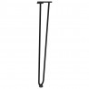 nogi wsuwkowe do stolików konsolowych do stolika konsolowego 4 szt. Czarny 72 cm Stal lite