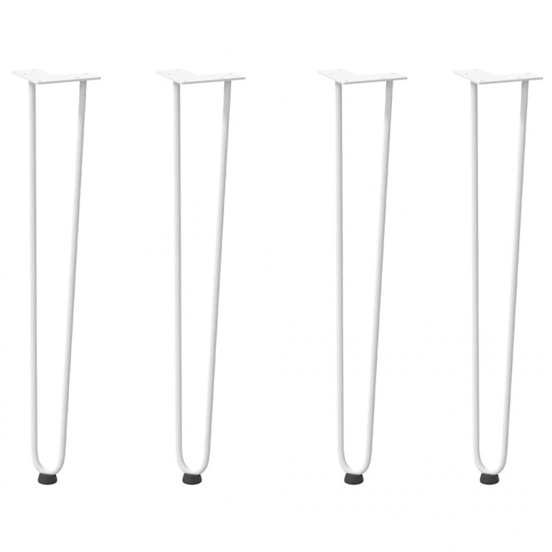 nogi wsuwkowe do stolików konsolowych do stolika konsolowego 4 szt. Biały 72 cm Stal lite