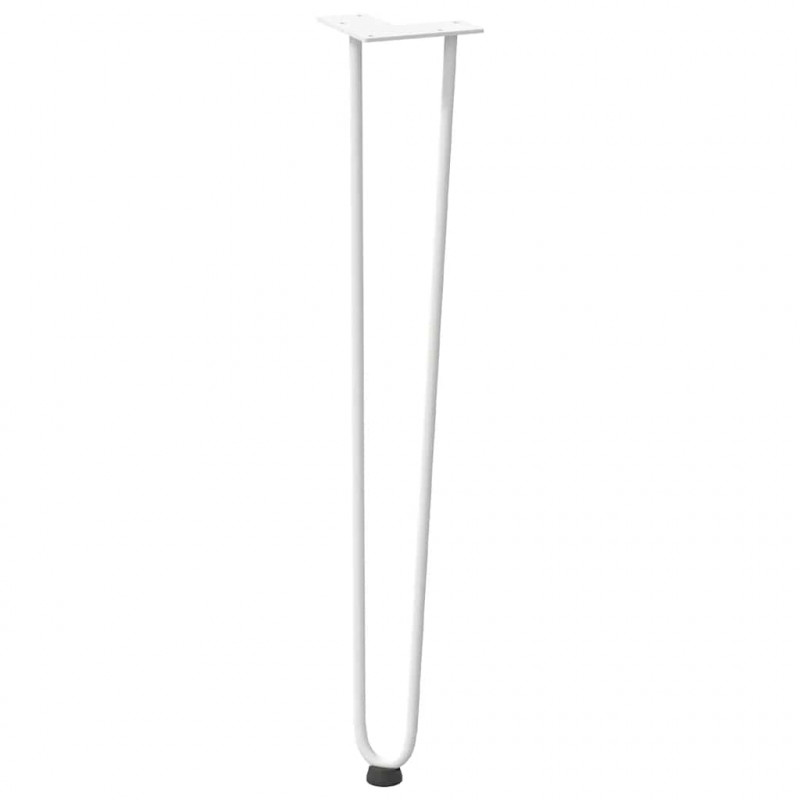 nogi wsuwkowe do stolików konsolowych do stolika konsolowego 4 szt. Biały 72 cm Stal lite