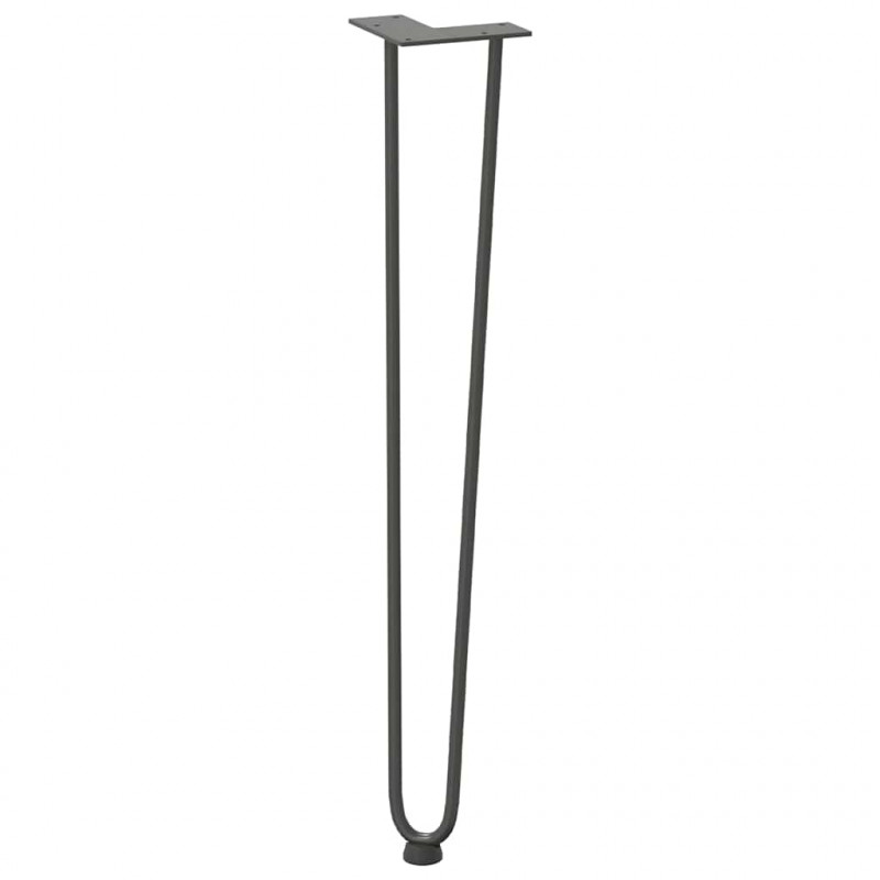 nogi wsuwkowe do stolików konsolowych do stolika konsolowego 4 szt. Antracyt 72 cm Stal lite
