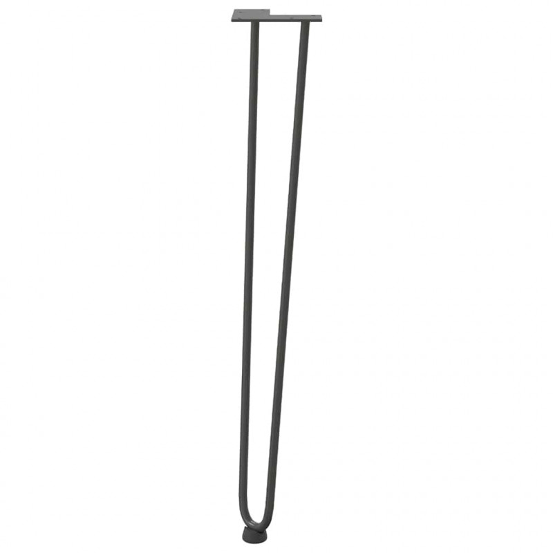 nogi wsuwkowe do stolików konsolowych do stolika konsolowego 4 szt. Antracyt 72 cm Stal lite
