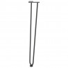 nogi wsuwkowe do stolików konsolowych do stolika konsolowego 4 szt. Antracyt 72 cm Stal lite