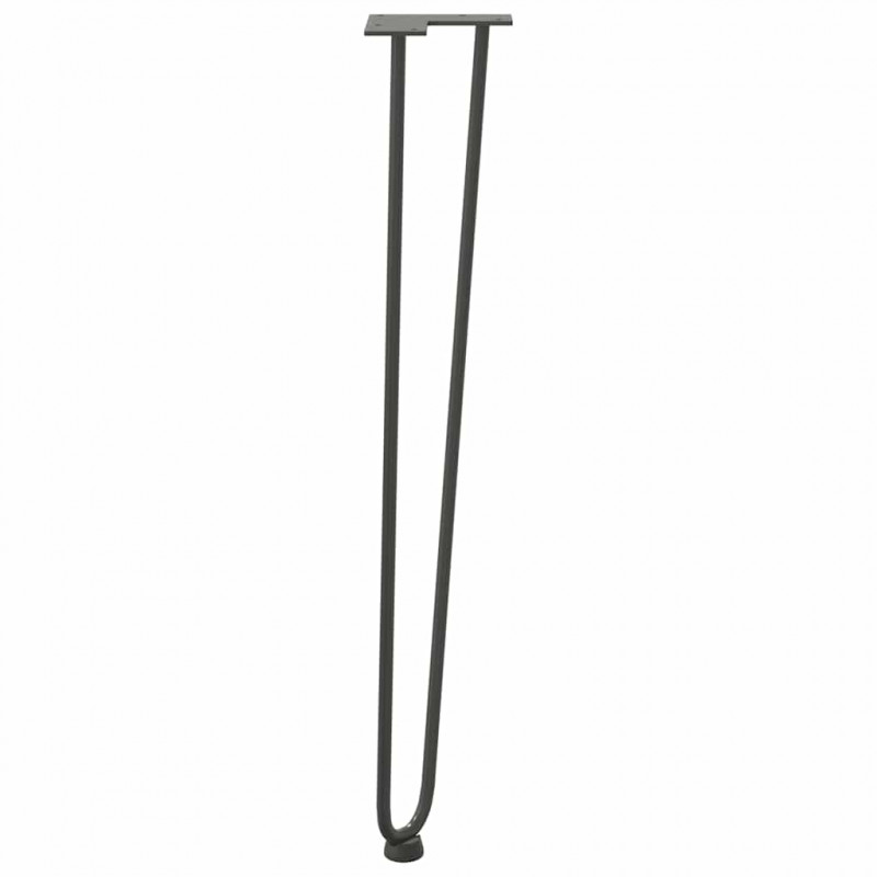 nogi wsuwkowe do stolików konsolowych do stolika konsolowego 4 szt. Antracyt 72 cm Stal lite
