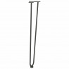 nogi wsuwkowe do stolików konsolowych do stolika konsolowego 4 szt. Antracyt 72 cm Stal lite
