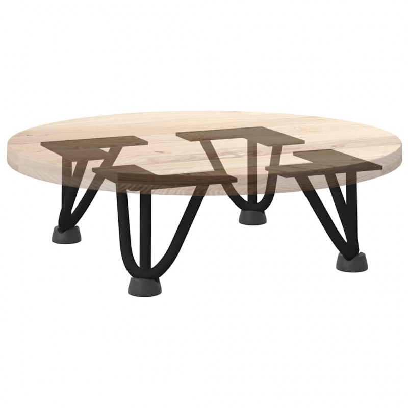 Nogi do stolika kawowego w kształcie spinki do włosów 4 szt. Czarne 10 cm Stal lite
