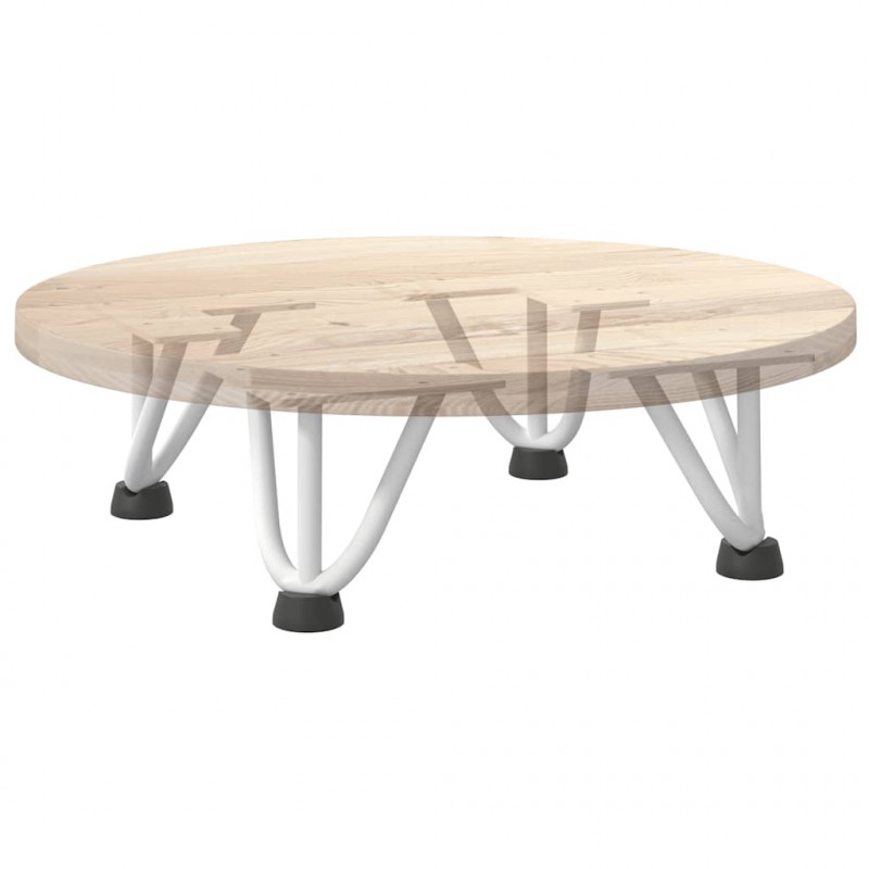 Nogi do stolika kawowego w kształcie spinki do włosów 4 szt. Białe 10 cm Stal lite