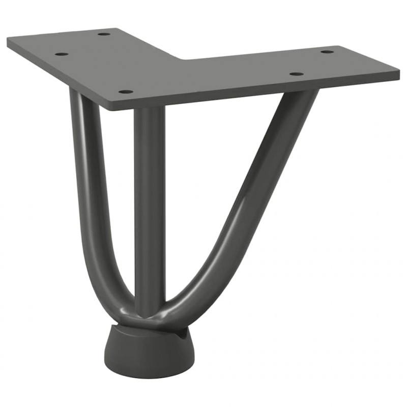 Nogi do stolika kawowego 4 szt. Antracyt 10 cm Stal lite