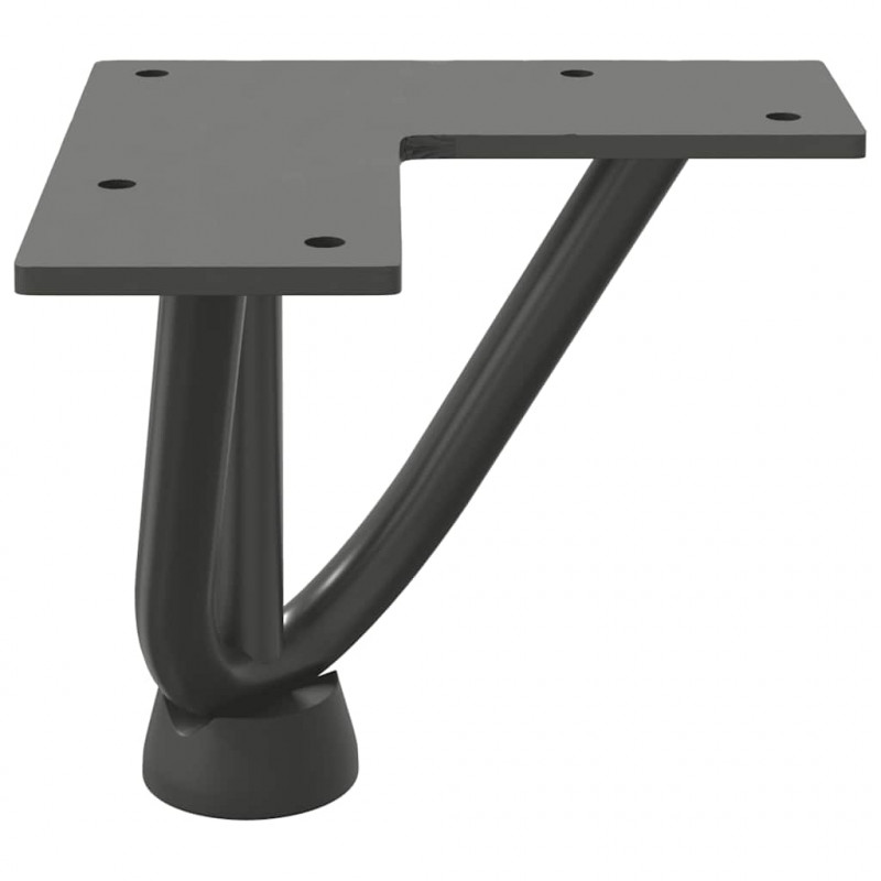 Nogi do stolika kawowego 4 szt. Antracyt 10 cm Stal lite