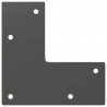 Nogi do stolika kawowego 4 szt. Antracyt 10 cm Stal lite