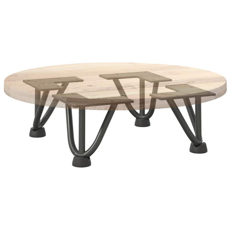 Nogi do stolika kawowego 4 szt. Antracyt 10 cm Stal lite