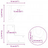Nogi do stolika kawowego 4 szt. Antracyt 10 cm Stal lite