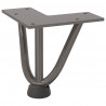 Nogi do stolika kawowego z szpilkami 4 szt. Naturalna stal 10 cm Solidna stal