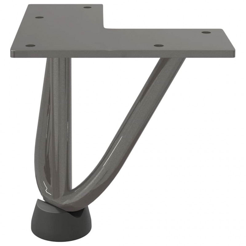 Nogi do stolika kawowego z szpilkami 4 szt. Naturalna stal 10 cm Solidna stal